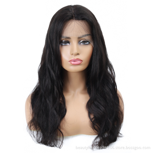 12A Peruvian Virgin Human Hair Silk Top HD Transparent Swiss Lace Front Luxury Ladies Long Body Wave Wavy Wigs